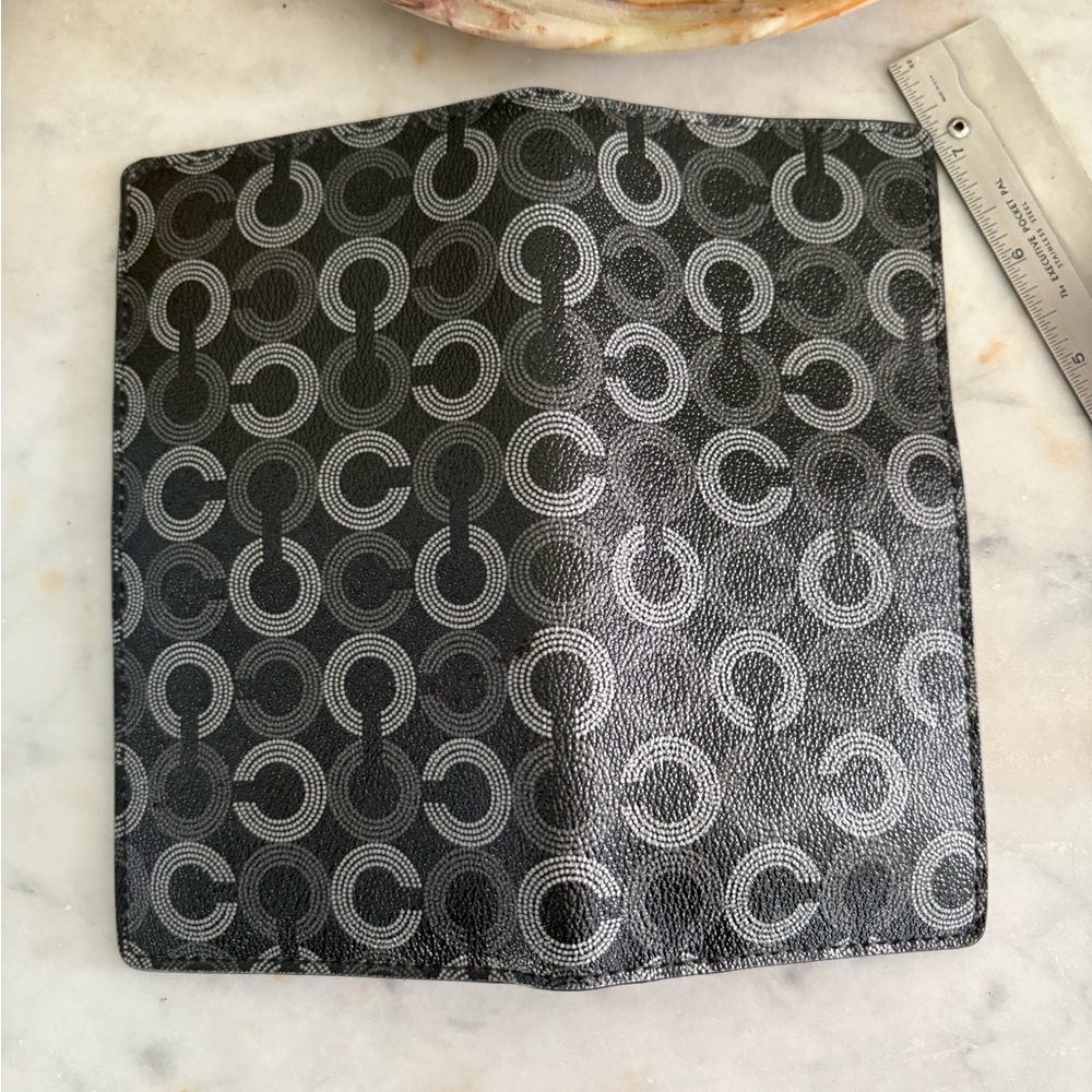 Coach Black, Gray & Lavender Checkbook Cover - Picture 6 of 6